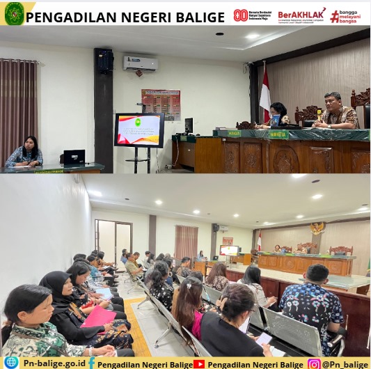 Pengadilan Negeri Balige melaksanakan Rapat bulanan periode bulan Agustus serta pembinaan hakim dan ASN Pengadilan Negeri Balige